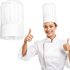 ZEYIYER Kochmütze Weiß 29 Cm Koch Mütze Unisex Kochmütze, Kochmütze Herren