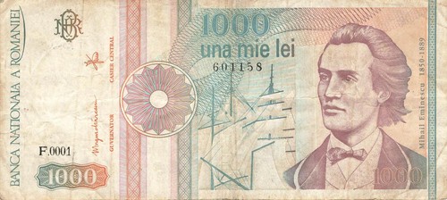 Rumänien romania 1000 - rumänien, lei