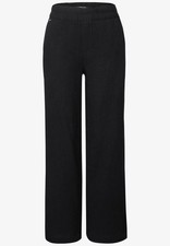 Street One Musseline Wide Legging schwarz - Größe 40 Damenbekleidung Hose