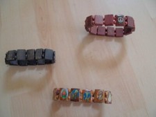 3 x Bettelarmband Holz Armband teilweise Heiligen Bildern 