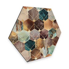 Hexagon - Holz Birke-Furnier -