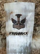 Trinkhorn mit Branding, personalisierbar mit Namen und Motiv, Gravur, Methorn