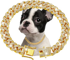 Hund Kettenhalsband Luxus Gold