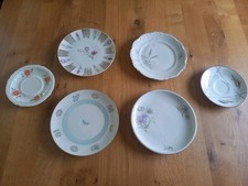 6 Einzelteller mit Stempel, 2x