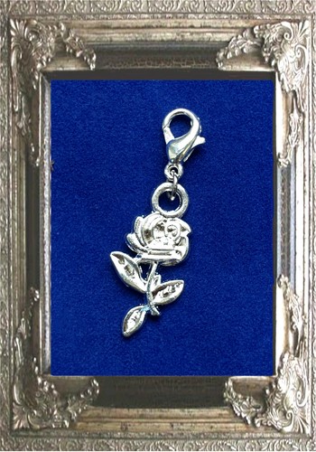 Charm anhänger rose blume - rose,