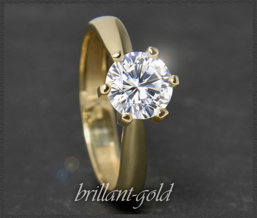 Brillant solitär ring - brillant,