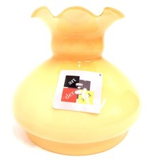 Petroleumlampenschirm 100 117 98 mm Glas gelb Vestaschirm Ersatzglas Öllampe alt