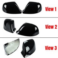 2x Spiegelkappen Schwarz Für