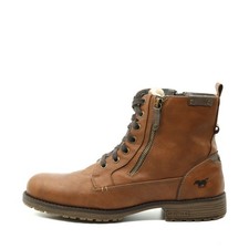 Mustang Herren Schnürstiefel Braun Synthetikleder High-Top Denim Stiefel EU 42
