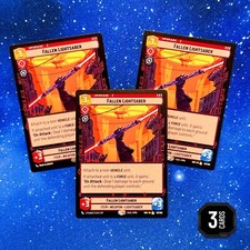 VOLLSTÄNDIGES SPIELSET (x3) gefallenes Lichtschwert Upgrade Artikel 137 Star Wars unbegrenzt SWU SOR