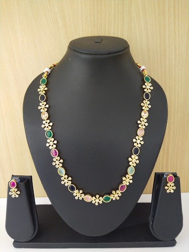 Diamant halskette indisch - cz,