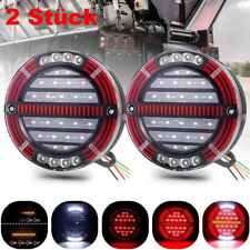 2x LED Rückleuchte Rund 4 Funktion Schlepper Rücklicht Anhänger PKW LKW 12/24V