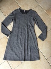 Kleid Knielang Grau Gr. 36 Damen Langarm Top Qiero Warm