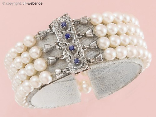 Perlenarmband vier reihig - vier-reihig, "