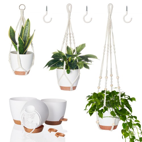 Makramee blumenampel set - makramee,