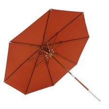 anndora Sonnenschirm Gartenschirm Terrasse 3 m rund Winddach Terracotta B-Ware