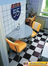 WO-12 Set Tisch 2 Stühle USA