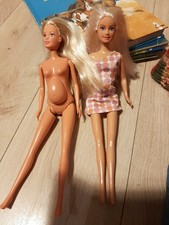 Schwangere Barbie mit Baby im Bauch  (eine Original, eine No-Name?) Vintage
