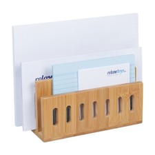 Dokumentenhalter Briefständer Büroablage Bambus-Organizer 3 Fächer 400 g