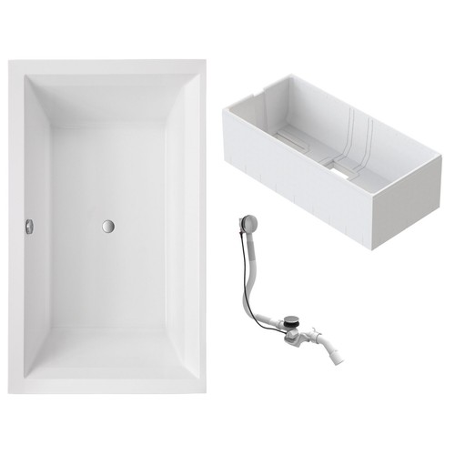 Badewanne mare weiß rechteck - badewanne,