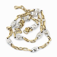 14K 585 Gold Bicolor Halskette