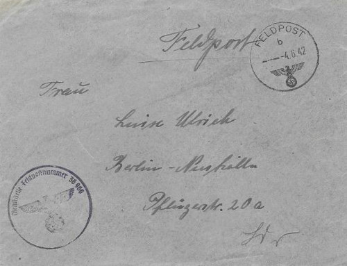 Feldpost brief - brief, 4.6.42