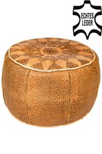 Orientalisches Sitzkissen Pouf aus Leder Balsam - 40cm