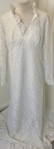 Weißes spitzen maxikleid - spitzen,