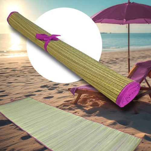 Strandmatte aus bast 180x60cm - strandmatte,