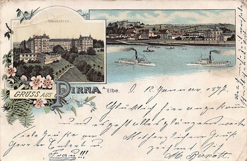 Pirna ansichtskarte 1897 - pirna, ak