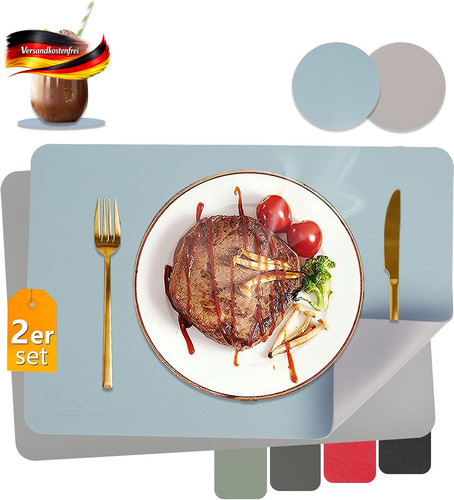 Abwischbare leder tischsets - abwischbare, leder-tischsets