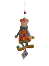 Rundum Hampelmann Karo Hampelfigur Kinderspielzeug Ziehspielzeug Zieh | NEU