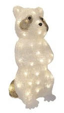 TrendLine LED Acrylfigur Waschbär 38 x 20 cm warmweiß-weiß Außen mit Timer