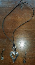 Ohrringe Harley-Davidson Original H-D + Halskette Doppel Herz, Kettenlänge ~70cm