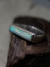 Ring „AM“ Opal Silber 925