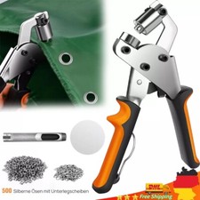 500 TLG Ösen Rundösen 10.5 mm Set mit Ösenzange Für Planenösen Gartenplane LKW