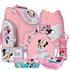 Minnie Mouse Maus Schulranzen Tornister Ranzen Federtasche Brotdose Set 7 tlg.