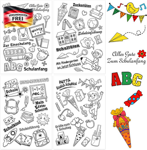 Schuleinführung stempel set - schuleinführung,