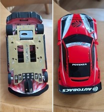 Slotcar Honda ARTA auf DMT APR Fahrwerk Carrera 124 1:24 und BRM Metallfahrwerk