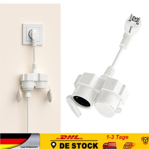 Doppelstecker fach schuko - doppelstecker, 2-fach