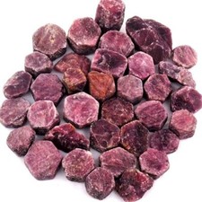 Rubin Edelsteine roh Ø 20 - 35 mm unbehandelte Kristalle | Indien AAA-Qualität p