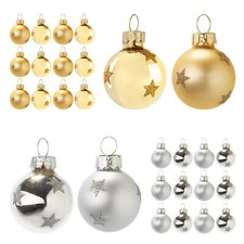 12 Weihnachtskugeln Sterne 3cm Glas Christbaumkugel Christbaumschmuck Klein Mini