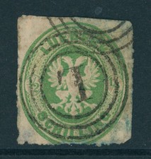 Lübeck Mi. Nr. 8 A gestempelt zentrischer 3-Ringstempel „L"