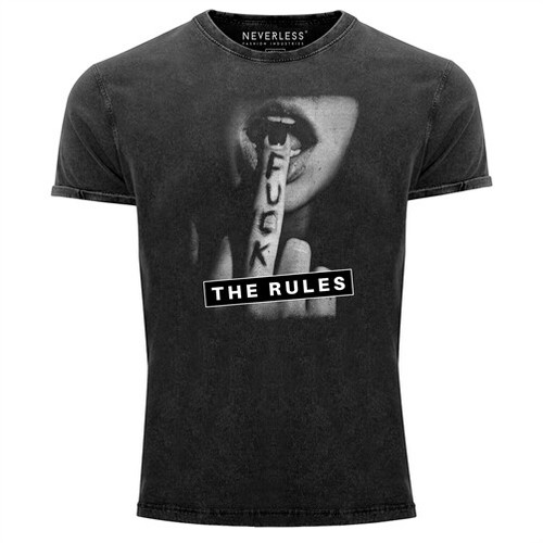 Herren vintage shirt fuck - vintage, the