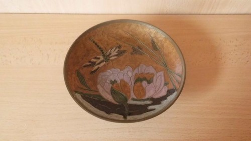 Messing schale auf fuß - auf, mit