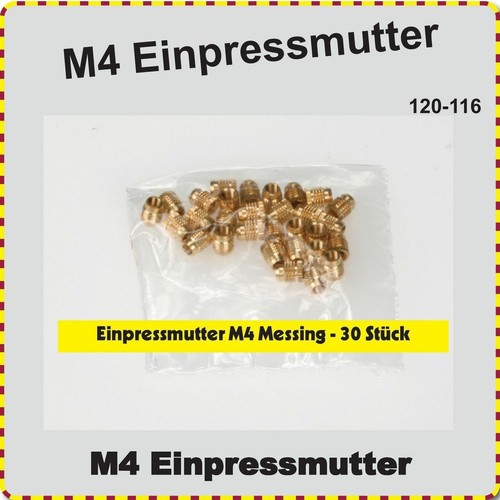 Einpressmutter messing 30 - einpressmutter,