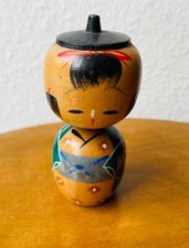 KOKESHI Figur Holz Holzpuppe Japan Dekoration Vintage mid century