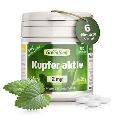 Kupfer aktiv, 2 mg, hochdosiert, 180 Tabletten – vegan