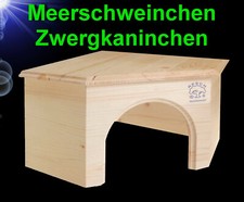 Nager 🐹🐇 ECK HOLZ ZWERGKANINCHEN MEERSCHWEINCHEN HAUS Zubehör Nest Kaninchen