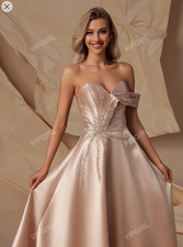 145. VIPGIRL Kleid elegant Einzelstück Abendkleid Party Hochzeit lang neuw.